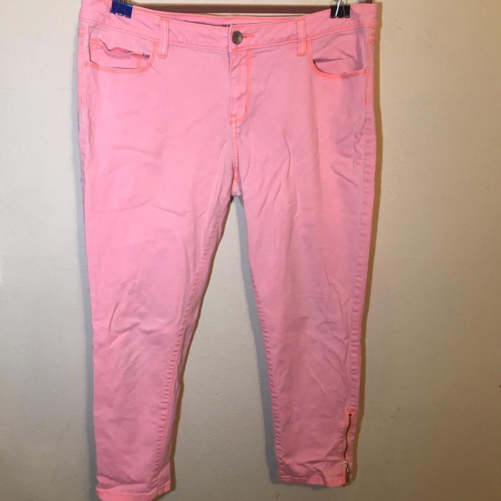 a.n.a Skinny Ankle Jeans - Pink - Size 16